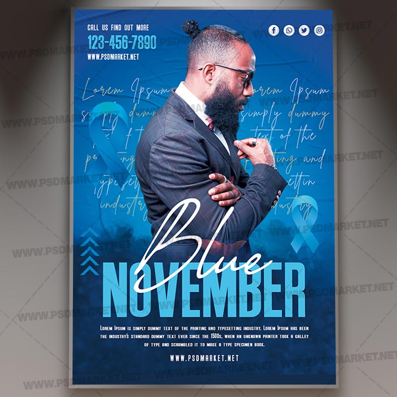 Download Blue November Day PSD Template 1