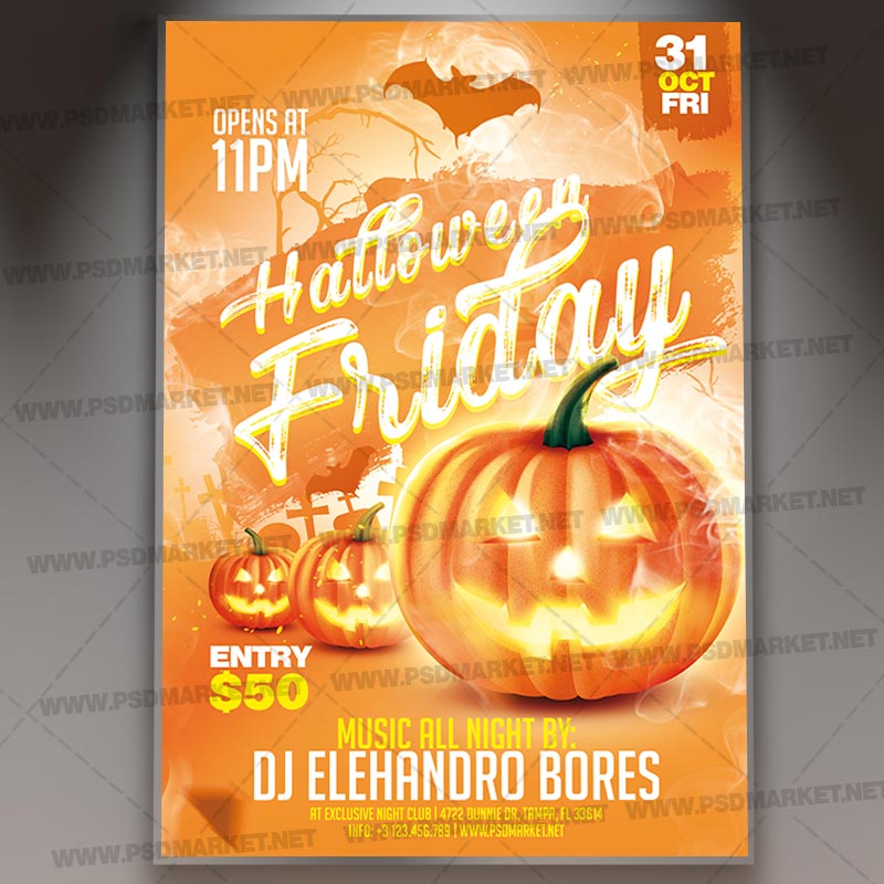 Halloween Friday PSD Template