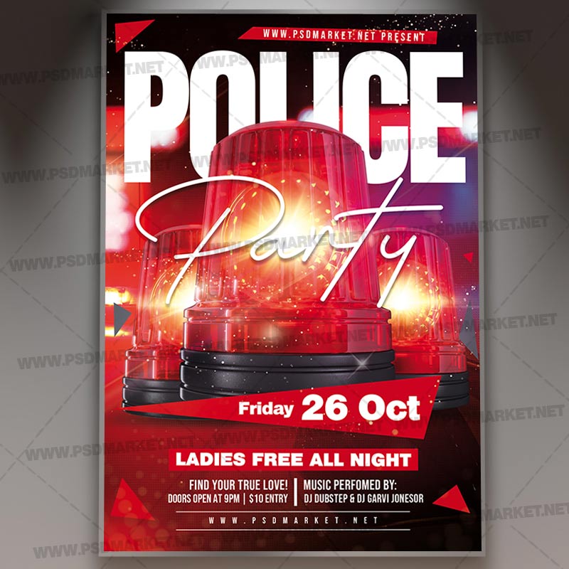 Police Party PSD Template