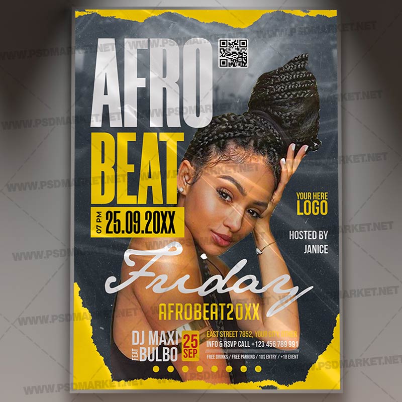 Download Afro Beat Friday PSD Template 1