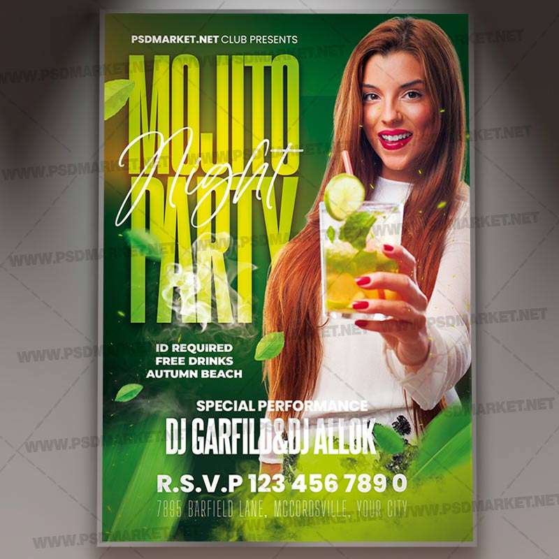 Download Mojito Party PSD Template 1
