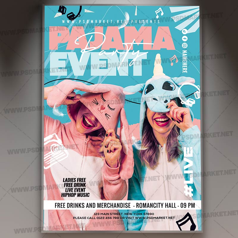 Download Pajama Party Event PSD Template 1