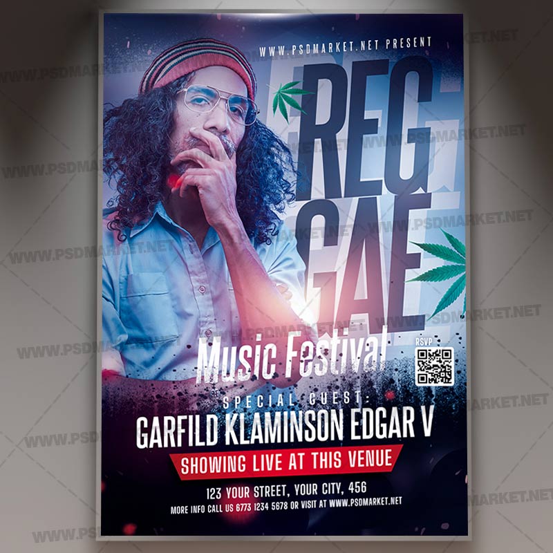Download Reggae Fest PSD Template 1