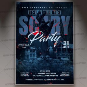 Download Scary Party PSD Template 1