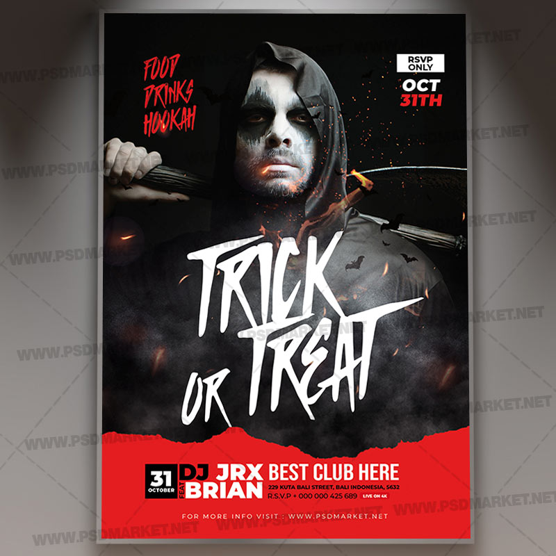 Download Trick or Treat PSD Template 1
