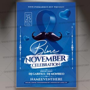 Download Blue November Celebration PSD Template 1
