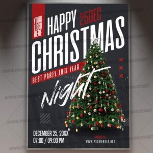 Download Christmas Night Card Printable Template 1