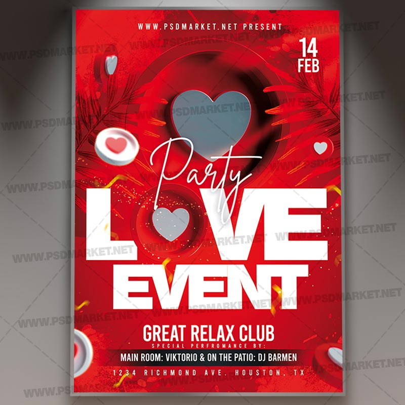Download Love Event Card Printable Template 1