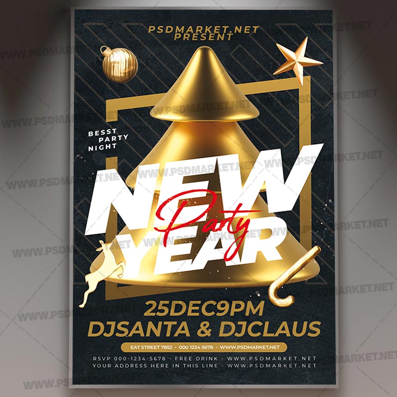 Download New Year Party PSD Template 1