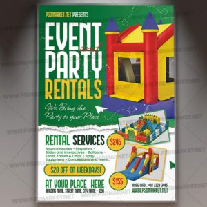 Download Party Rentals Card Printable Template 1