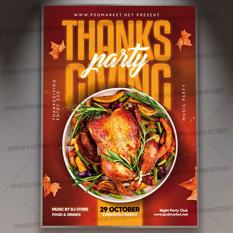 Download Thanksgiving Event PSD Template 1
