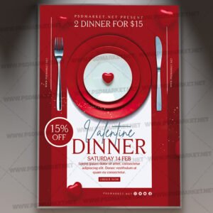 Download Valentine Dinner Card Printable Template 1