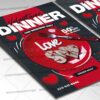 Download Valentines Day Dinner Card Printable Template 2