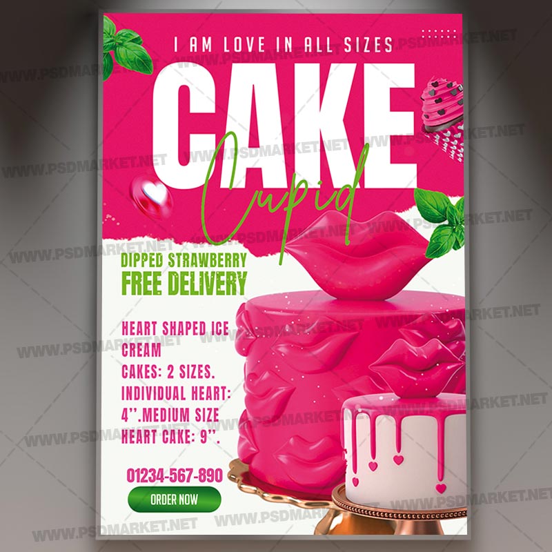 Download Cake Cupid Card Printable Template 1