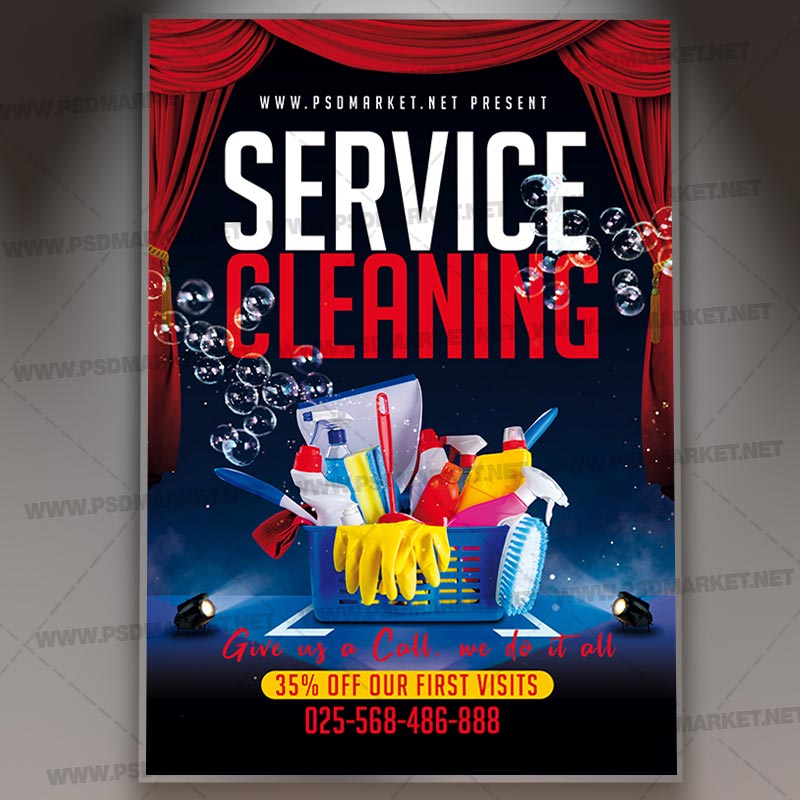 Download Cleaning Service Card Printable Template 1