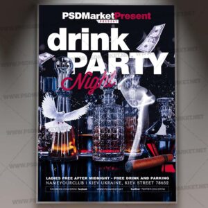 Download Drink Party Card Printable Template 1