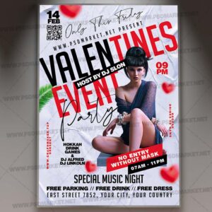 Download Valentines Event Card Printable Template 1