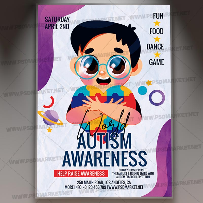 Download Autism Awareness Card Printable Template 1