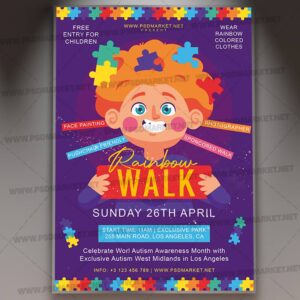 Download Autism Awareness Event Card Printable Template 1