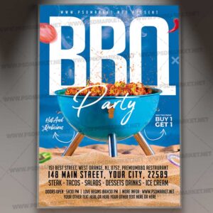 Download Barbecue Party Card Printable Template 1