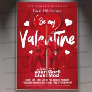 Download Be My Valentine Card Printable Template 1