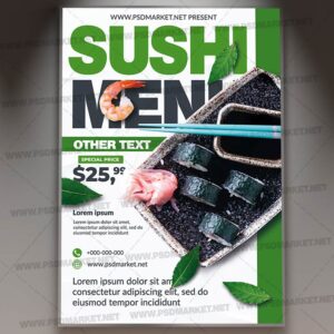 Download Sushi Menu Food Card Printable Template 1