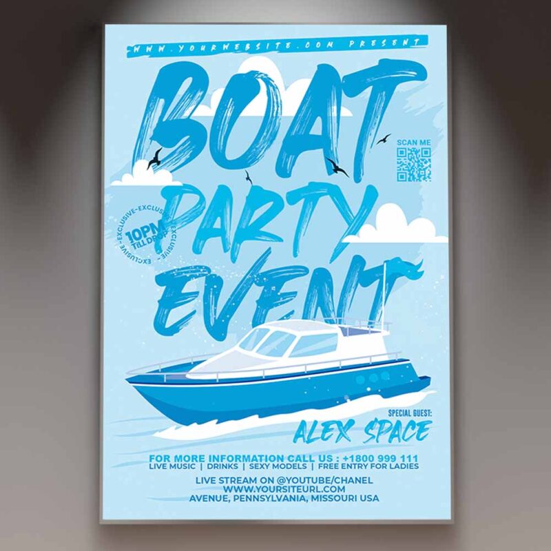 Download Boat Party Card Printable Template 1