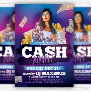 Cash Night - Flyer PSD Template | ExclusiveFlyer