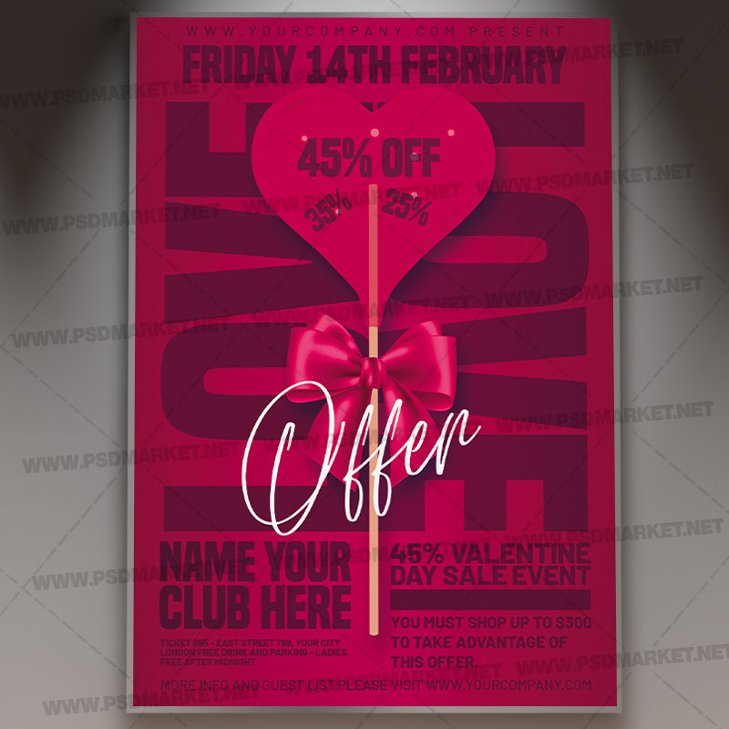 Download Love Sale Card Printable Template 1