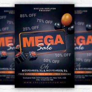 Mega Sale - Flyer PSD Template | ExclusiveFlyer