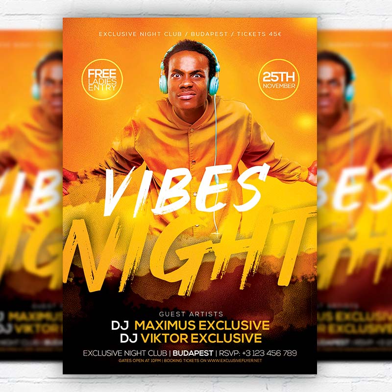 Night Vibes - Flyer PSD Template | ExclusiveFlyer