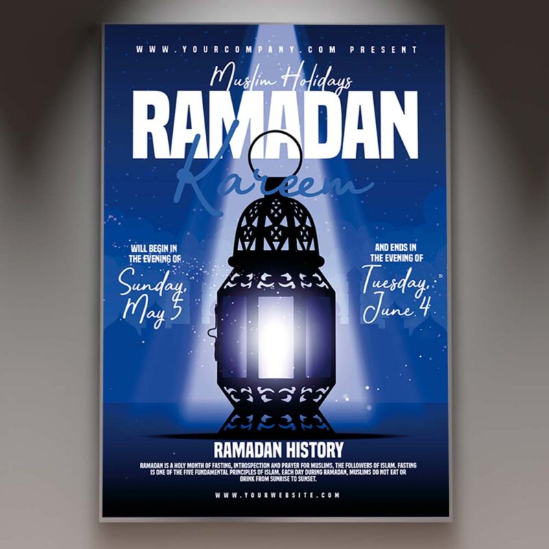Download Ramadan Kareem Card Printable Template 1