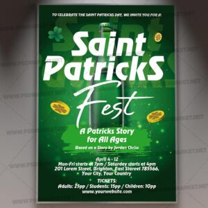 Download Saint Patricks Fest Card Printable Template 1