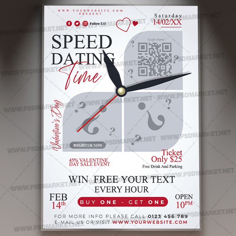 Download Speed Dating Card Printable Template 1