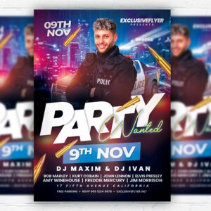 Wanted Party - Flyer PSD Template | ExclusiveFlyer