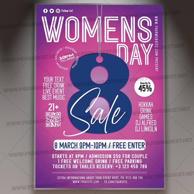 Download Womens Sale Card Printable Template 1