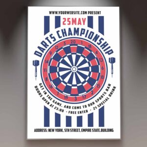 Download Darts Championship Card Printable Template 1