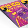 Download Disco 80s-90s Party Card Printable Template 2