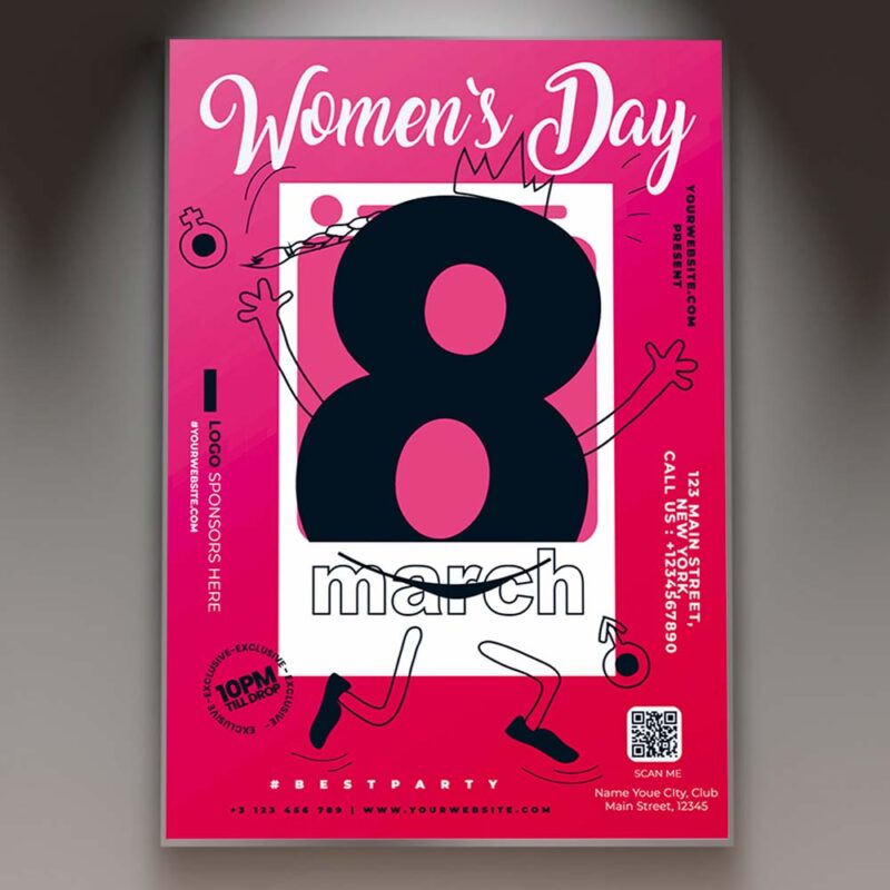 Download Doodle Womens Day Card Printable Template 1