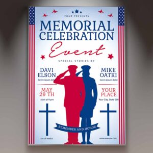 Download Memorial Celebration Event Card Printable Template 1