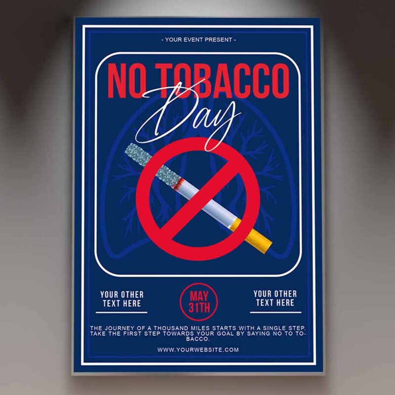 Download No Tobacco Day Card Printable Template 1